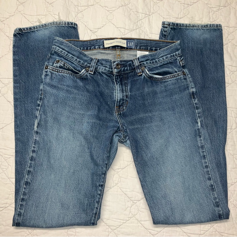 Vintage Gap Made in USA Modern Boot Cut 100% Cotton Size 4 Regular Jeans